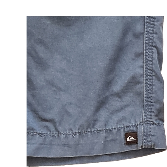 Quiksilver Shorts Size 28 Blue Chino Cotton Board Pockets Summer Holiday Beach - Picture 2 of 9